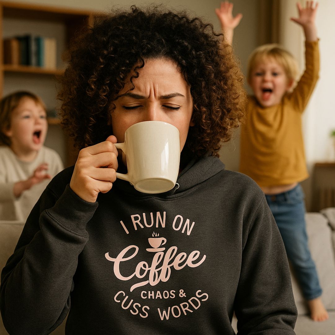 I Run on Coffee Chaos & Cuss Words Hoodie